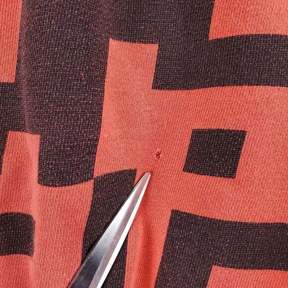 Trukfit Shorts Mens 3XL Orange Fleece Trippy Geometric Skateboard Lil Tommy - Picture 2 of 11